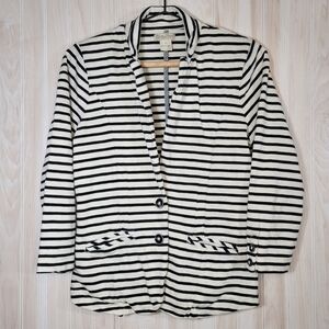 Lucky Brand Navy & White Striped Blazer Sz Sm